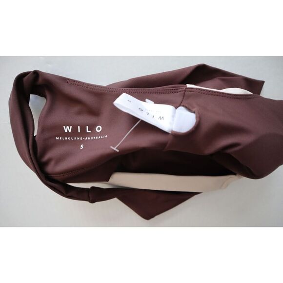 Wilo The Label WL-239 Women Sz S Chocolate Brown Flare Leg Leggings & Sports Bra - Picture 4 of 15